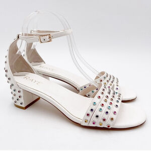 Raye Rainbow Rhinestone Sandals Size 8